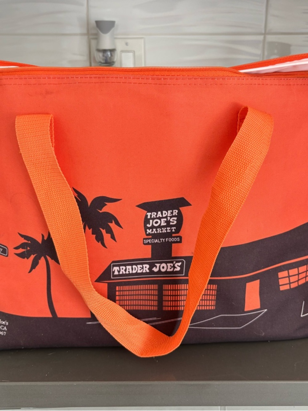 Trader Joe's Orange Insulated Grocery Tote